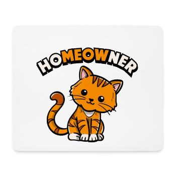 Homeowner | Cute Cat Shirt | Cat Lover Tshirt | - Mousepad (Querformat) - Weiß - Vorne
