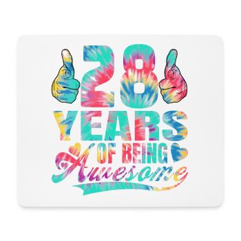 28e anniversaire ou anniversaire 28 ans d’existence - Tapis de souris (format paysage) - blanc - Devant