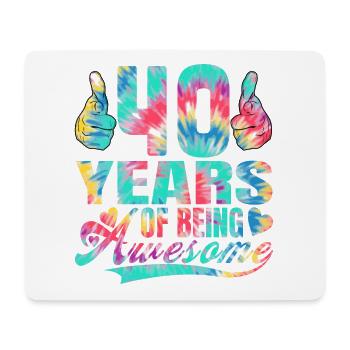 40e anniversaire ou anniversaire 40 ans d’existence - Tapis de souris (format paysage) - blanc - Devant