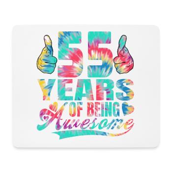 55th birthday or anniversary 55 years of being - Mouse Pad (horizontal) - white - Front