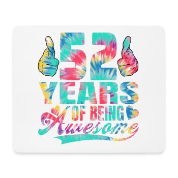 52e anniversaire ou anniversaire 52 ans d’existence - Tapis de souris (format paysage) - blanc - Devant