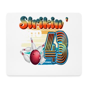 Strikin' Into 43 Bowling Bowler Feier Zum 43. - Mousepad (Querformat) - Weiß - Vorne