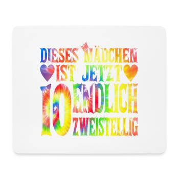 Dieses Mädchen Ist Jetzt 10 Geburtstag - Mousepad (Querformat) - Weiß - Vorne
