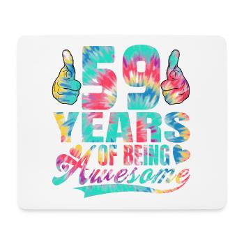 59th birthday or anniversary 59 years of being - Mouse Pad (horizontal) - white - Front