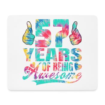 57th birthday or anniversary 57 years of being - Mouse Pad (horizontal) - white - Front