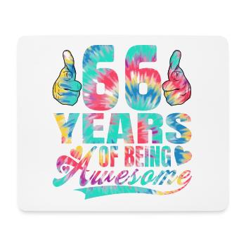 66th birthday or anniversary 66 years of being - Mouse Pad (horizontal) - white - Front