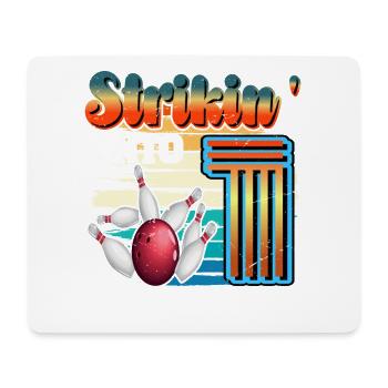 Strikin' Into 1 Bowling Bowler 1. Geburtstag - Mousepad (Querformat) - Weiß - Vorne