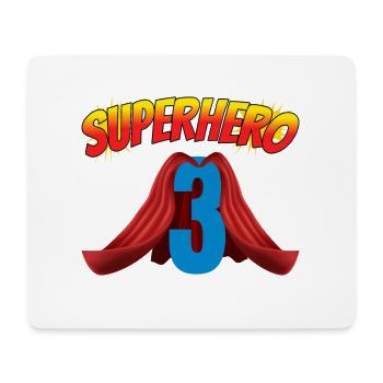 This little superhero is 3 birthday - Mouse Pad (horizontal) - white - Front