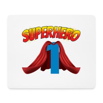 This Little Superheroine Is 1, Children's Birthday Party - Mouse Pad (horizontal) - white - Front