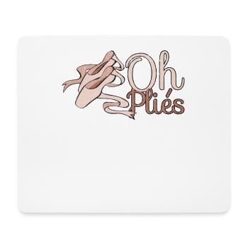 Ballet Ballerina Pole Dancer Line Dance Tap Dance - Mousepad (Querformat) - Weiß - Vorne