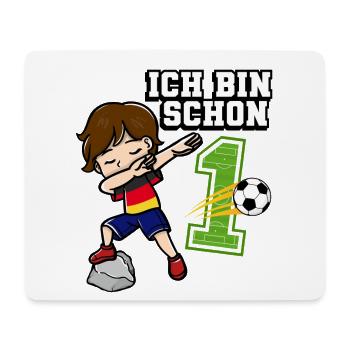 Fußball Junge Es Ist Mein 1. Geburtstag Deutsche - Mousepad (Querformat) - Weiß - Vorne