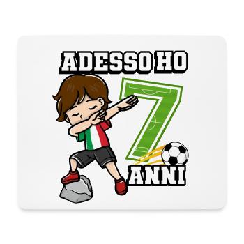 Soccer Boy It's My 7 Birthday Italienische Flagge - Mousepad (Querformat) - Weiß - Vorne