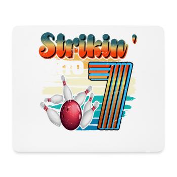 Strikin' Into 7 Bowling Bowler Feier Zum 7. - Mousepad (Querformat) - Weiß - Vorne