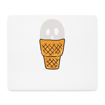 Je crie Sorbet Mochi Popsicles Crème glacée - Tapis de souris (format paysage) - blanc - Devant