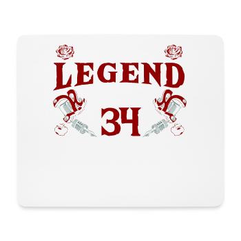 This ink legend turns 34 Fantastic 34. - Mouse Pad (horizontal) - white - Front
