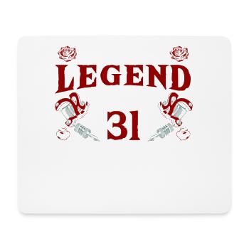 This Ink Legend Turns 31 Fantastic 31. - Mouse Pad (horizontal) - white - Front