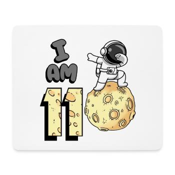 I am 11 Space Astronaut Kid Moon Walker 11. - Mouse Pad (horizontal) - white - Front