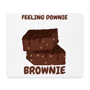 Feeling Downie Eat Brownie | Bake Tshirt | - Mouse Pad (horizontal) - white - Front