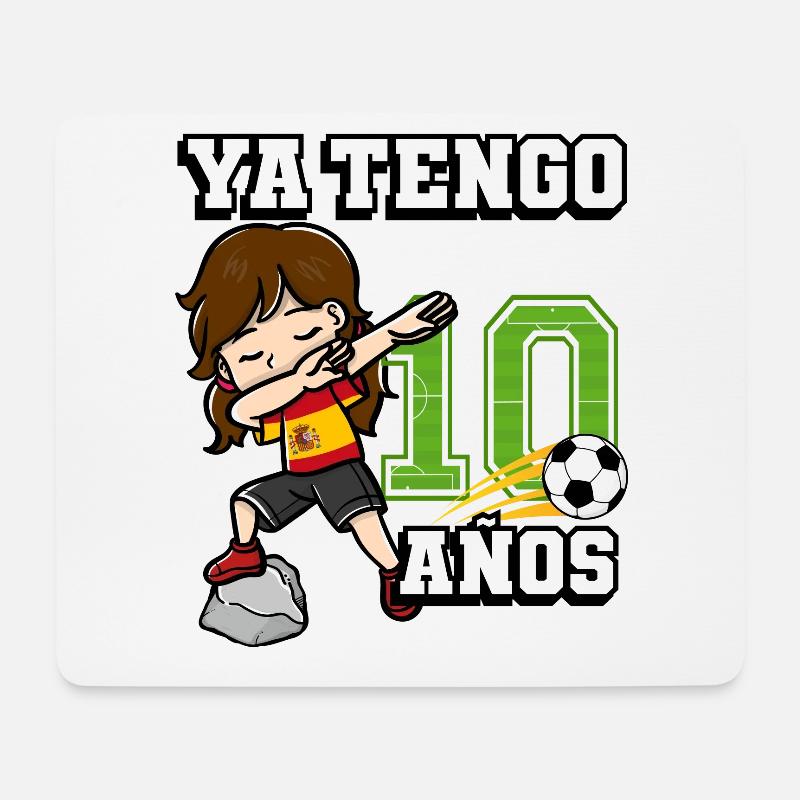 Fußballmädchen Es Ist Mein 10 Geburtstag - Mousepad (Querformat) - Weiß