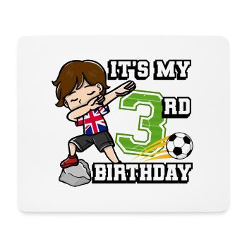 Soccer Boy It's My 3rd Birthday Vereinigtes - Mousepad (Querformat) - Weiß - Vorne