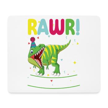 Dinosaure 3 ans 3ème fête d’anniversaire - Tapis de souris (format paysage) - blanc - Devant