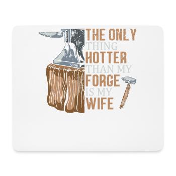 The only thing that is harder than - Mouse Pad (horizontal) - white - Front