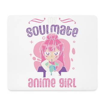 My Soulmate Is An Anime Girl | - Mouse Pad (horizontal) - white - Front