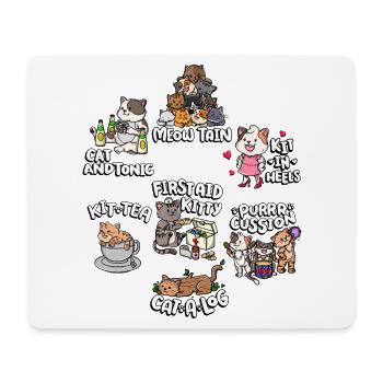 Cute Funny Cat Pun | Cute cat - Mouse Pad (horizontal) - white - Front