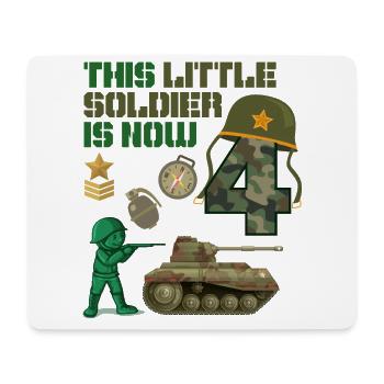 Ce petit soldat est maintenant 4 Army Tank 4. - Tapis de souris (format paysage) - blanc - Devant