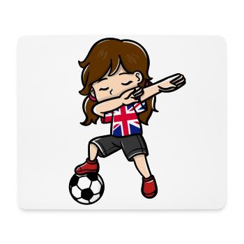 Dabbing Girls Football Players Royaume-Uni - Tapis de souris (format paysage) - blanc - Devant
