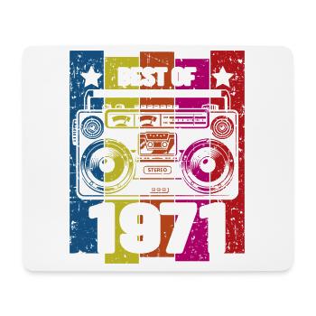 Best Of 1971 Stereo Radio Cassette Player - Mouse Pad (horizontal) - white - Front