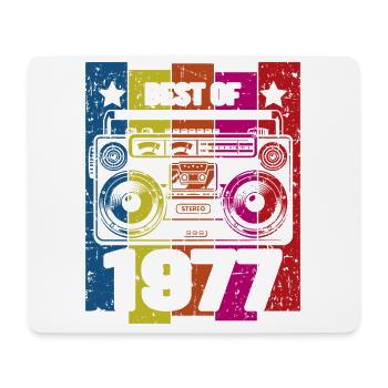 Best Of 1977 Stereo Radio Kassettenspieler - Mousepad (Querformat) - Weiß - Vorne