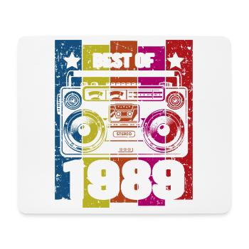 Best Of 1989 Stereo Radio Kassettenspieler - Mousepad (Querformat) - Weiß - Vorne