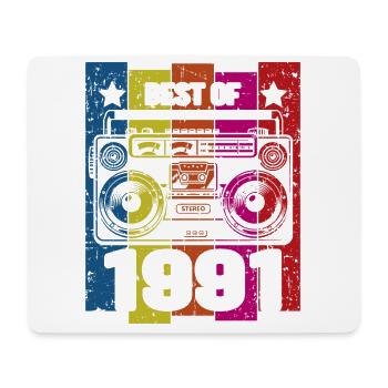 Best Of 1991 Stereo Radio Kassettenspieler - Mousepad (Querformat) - Weiß - Vorne
