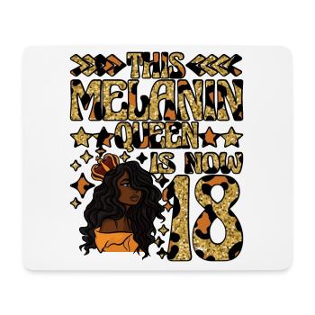 This melanin queen is now 18 black - Mouse Pad (horizontal) - white - Front