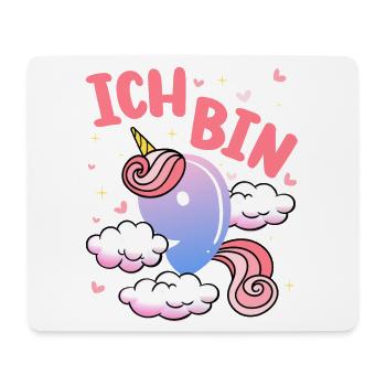 Ich Bin 9 Jahre Alt | Einhorn-thema | 9. - Mousepad (Querformat) - Weiß - Vorne