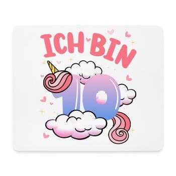 Ich Bin 10 Jahre Alt | Einhorn-thema | 10. - Mousepad (Querformat) - Weiß - Vorne