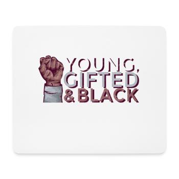 Jeune surdoué Histoire des Noirs Juneteenth Melanin - Tapis de souris (format paysage) - blanc - Devant