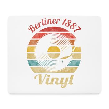 Berliner 1887 Vinyl Retro Vintage Music - Mousepad (Querformat) - Weiß - Vorne