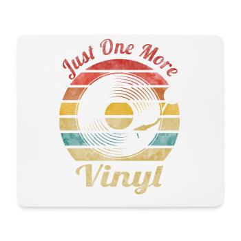 Just One More Vinyl Retro Vintage Music - Mousepad (Querformat) - Weiß - Vorne