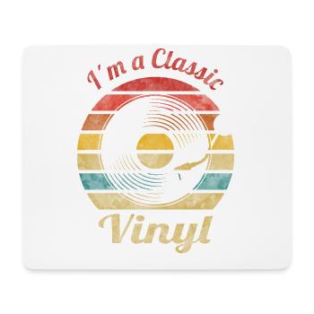 I´m classic Vinyl Retro Vintage Music - Mousepad (Querformat) - Weiß - Vorne