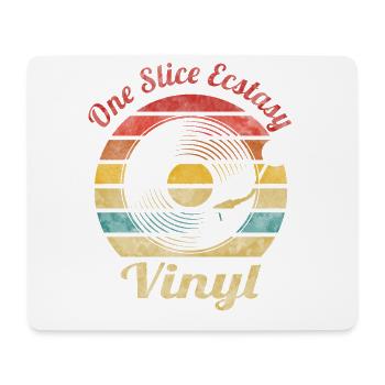 One Slice Ecstasy Vinyl Retro Vintage Music - Mousepad (Querformat) - Weiß - Vorne