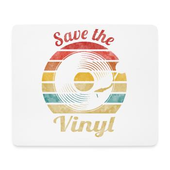 Save the Vinyl Retro Vintage Music - Mousepad (Querformat) - Weiß - Vorne