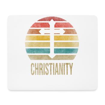 Croix Christianisme Dieu Jésus OMG Sauveur Coucher de Soleil - Tapis de souris (format paysage) - blanc - Devant