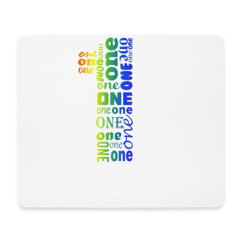 Ein 1. Geburtstag | Coldorful Wörter Thema - Mousepad (Querformat) - Weiß - Vorne