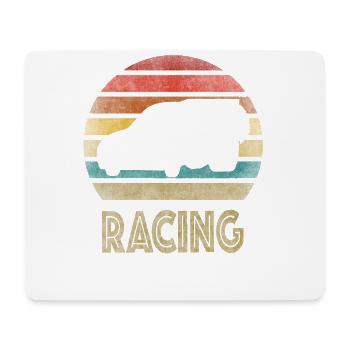 Drag Car Racing Drag Racing Retro Vintage Sunset - Mouse Pad (horizontal) - white - Front