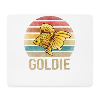 Gold Fish Goldie Goldfish Retro Sunset - Mousepad (Querformat) - Weiß - Vorne