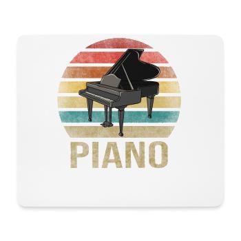Piano à queue Musique Pianiste Retro Sunset - Tapis de souris (format paysage) - blanc - Devant