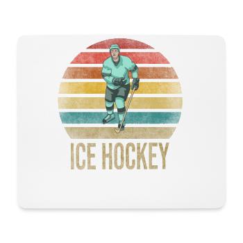 Hockey sur glace Rétro Sunset Vintage - Tapis de souris (format paysage) - blanc - Devant