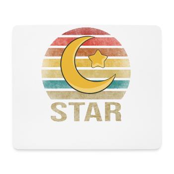 Islam Crestcent Star Religion Rétro Coucher de Soleil - Tapis de souris (format paysage) - blanc - Devant